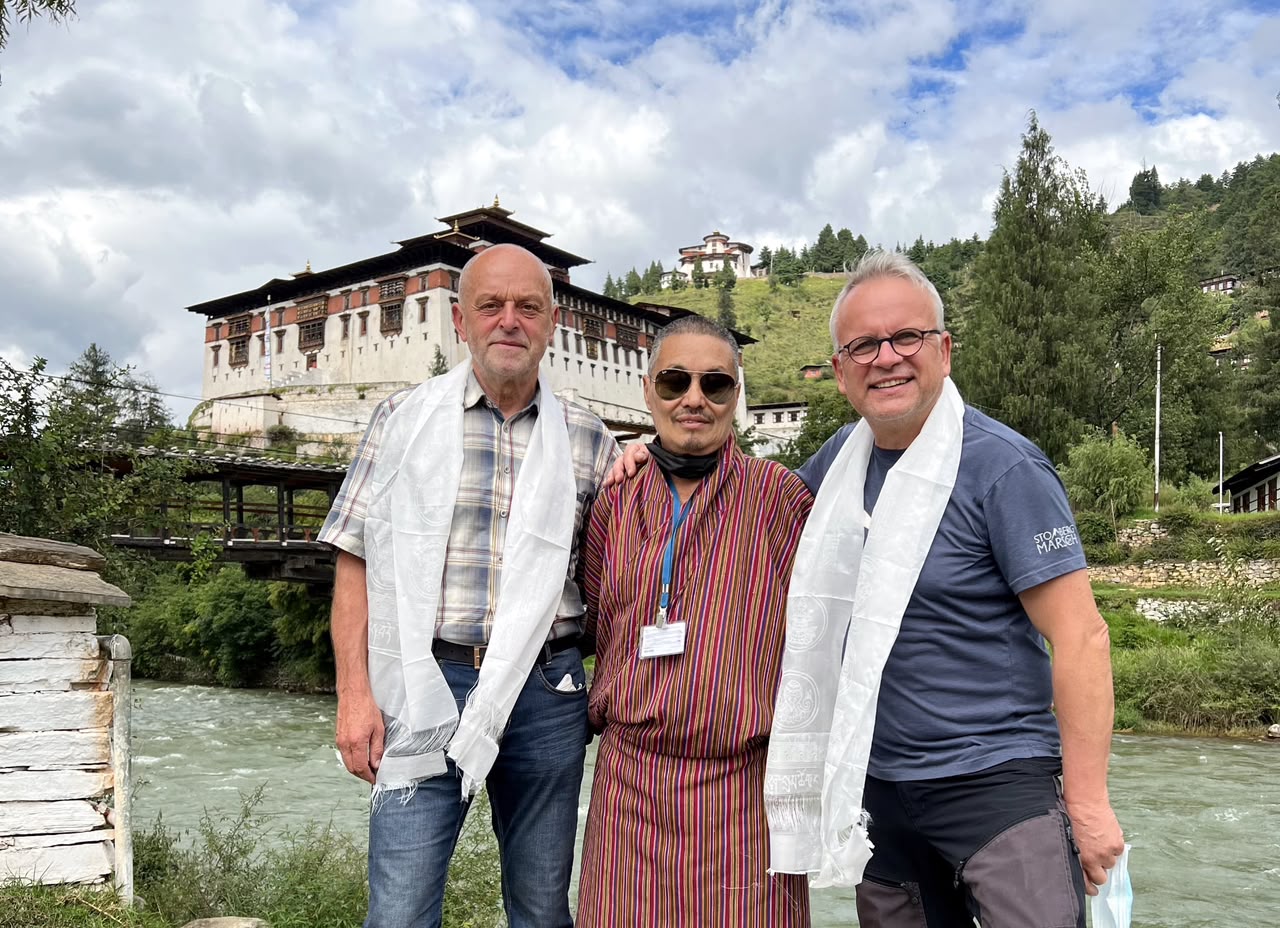 Karma Tenzin with guests in Paro